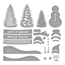 Simon Hurley Die (by Spellbinders) - Simon\'s Snow Globe Add-On: Snowman Scene